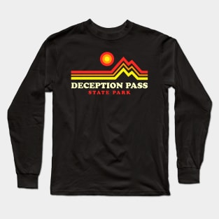 Deception Pass State Park Hikes Washington Camping Bridge Long Sleeve T-Shirt